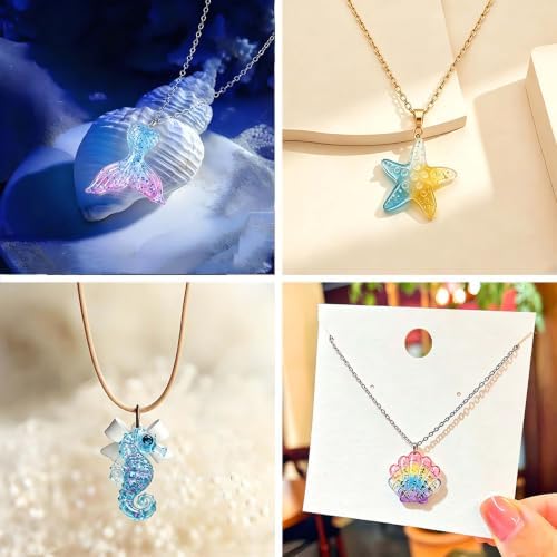 Mini Ocean Resin Molds, 8PCS Marine Animal Silicone Molds for Epoxy