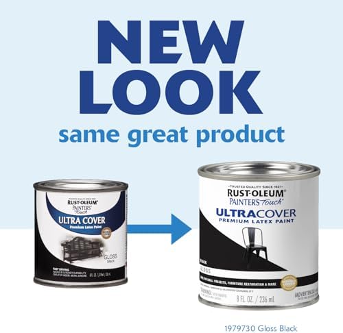 Rust-Oleum Painter's Touch Latex Brush-On Paint, Gloss Black