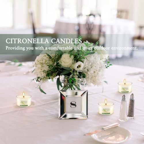40 Pack Citronella Candles Bulk, Long Burning Portable Travel Size Soy Wax Candles with Natural Citronella Oil, Small Acrylic Jar Candle Set for Patio, Backyard, Camping, Indoor Outside