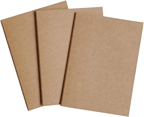 WANDERINGS Blank A6 Size Travelers Notebook Inserts | 4.1" x 5.8" (10.5 x 15cm) | 100 GSM Paper | 3 Hand-sewn Booklets / 180 Pages | Travelers Notebook Refills for Journals, Diaries, Planners