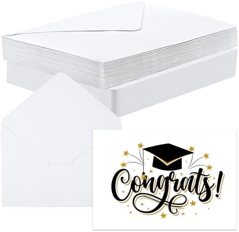 Mototo 30 Set Blank Watercolor Cards with Envelopes 5 x 7 Inch DIY Painting