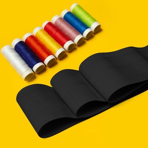 Airisoer Elastic Bands for Sewing 2 Inch x 12 Yards, Black
