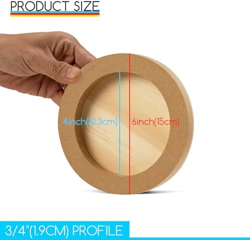 MEEDEN Round Wood Canvas Panels: 6" Dia Wooden Canvas Panel Pack of 2