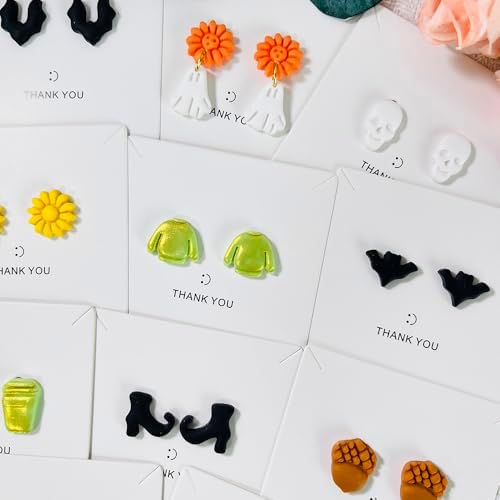 Xaekicr 12PCS Mini Halloween Clay Cutters for Polymer Clay Jewelry – Small Clay Earring Cutters, Fall Pumpkin Coffee Boot Shapes, Polymer Clay Tools & Molds Kit
