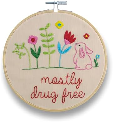 FUNATIC Mostly Drug Free Funny Embroidery Kit for Adults