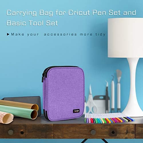 LUXJA Carrying Bag Compatible with Cricut Pen Set & Basic Tool Set, Purple