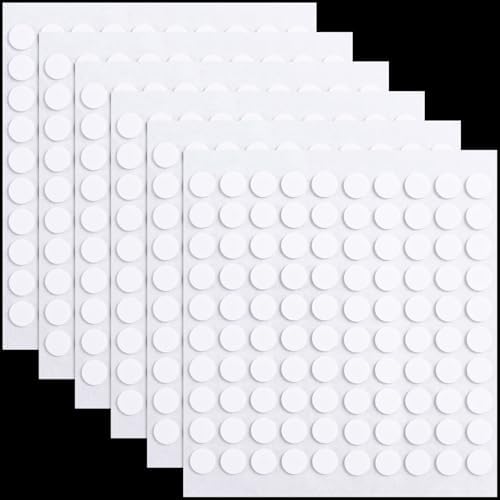 Joez Wonderful 6 Sheets Foam Adhesive Discs, 0.47in, White