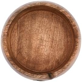 BHAVATU Yarn Storage Mango Wood Yarn Bowl for Crocheting | Crochet/Knitting Yarn Bowls Best Gift from Craft Supplies (6" x 6"x 3")