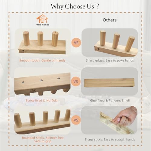 Vila KuChe Wood Chunky Blanket Knitting Looms DIY Adjustable Size