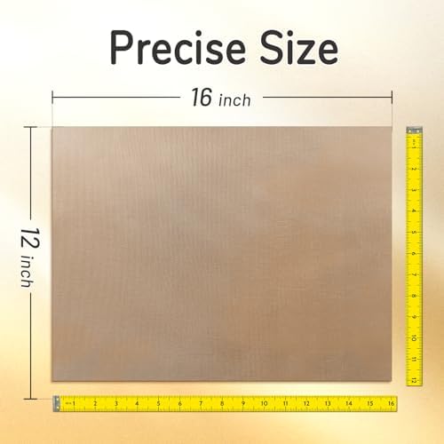 TransOurDream PTFE Teflon Sheets, M Size 16 x 12, 5 Pack