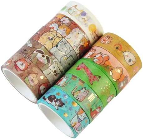 20 Rolls Cute Animals Washi Tape Set