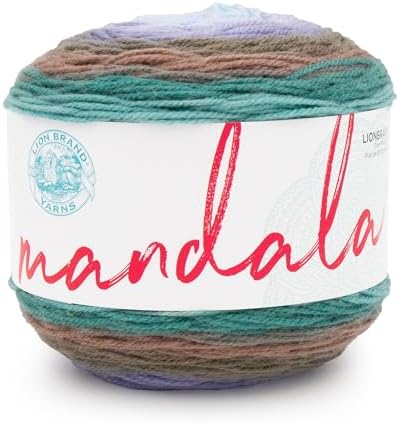 Lion Brand Yarn, Mandala DK Crochet Yarn, Bowser, Multicolor, 1 Pack