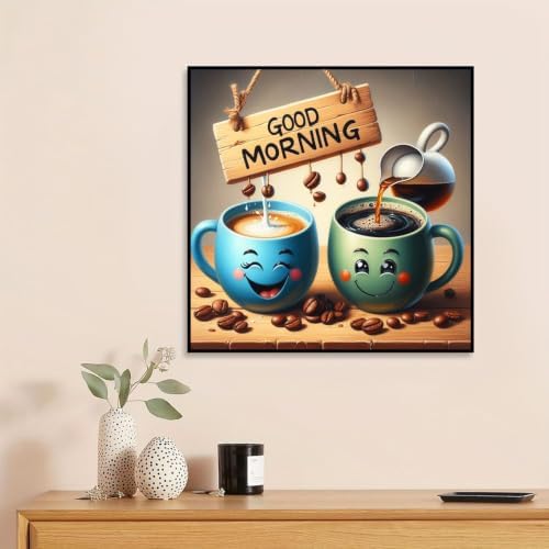 Diamond Art Kits for Adults,Coffee Cups Diamond Painting Kits 12x12in