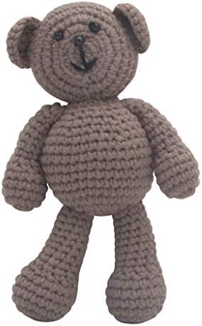 Knit Cartoon Bear Toy Photo Prop Crochet Animal Handmade Knit for Newborn Skin-Friendly Photography Supplies