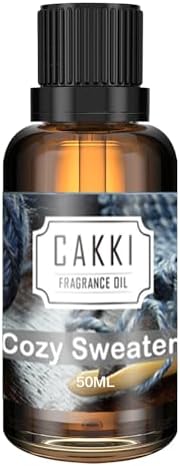 Essential Oils for Diffusers for Home, Scent-Cozy Sweater, Single Large Size 50ml, Cakki Fragrance Oils, for Candle Making, for Soap Making, Diffuser Oil Scents