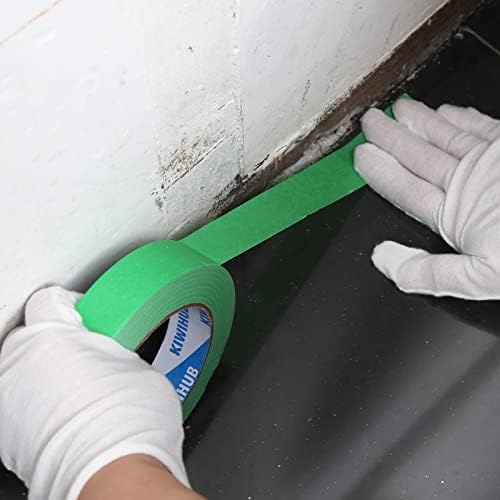 Green Painters Tape,1 inch x 60 Yards x 10 Rolls (600 Yards Total)