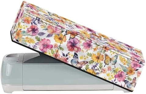 Binienty Flower and Butterfly Scrapbooking Die-Cut Machines Cover with Pockets Carrying Bag Compatible with Cricut Explore Air and Maker