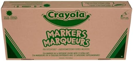 Crayola Broad Line Markers Classpack (256 Ct), Bulk Markers for Kids, Art Supplies for School, Classroom Must Haves, Preschool & Kindergarten Supplies