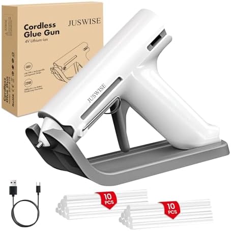 Cordless Hot Glue Gun and 20 Sticks Set, 60s Fast Preheating, Mini