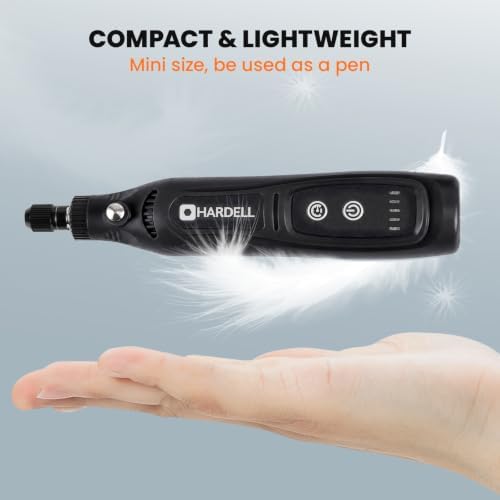 HARDELL Mini Cordless Rotary Tool 4V, 5-Speed 42pcs Mini Drill Craft Tool