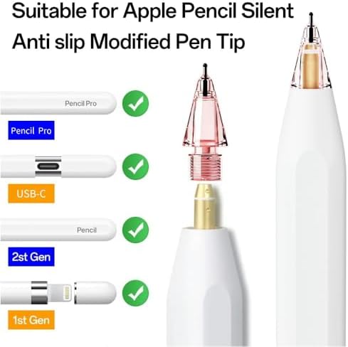LOVE MEI Replacement Pencil Tips for Apple Pencil 2nd/ 1st Gen/USB-C/Pro