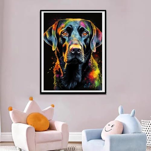 EIBEILI Diamond Painting Kits for Adults DIY 5D Diamond Art Paint with Round Diamonds Full Drill Gem Dog Art Painting Kit for Home Wall Decor Gifts 12x16inch