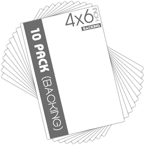 Mat Board Center 4x6 Backing Boards, 10 Pack White Backboards for Frames