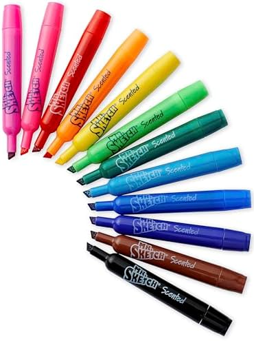 Mr. Sketch Scented Markers, Chisel Tip, Assorted Colors - Fun for Kids, Coloring, Spark Creativity, Arts & Crafts, 1 Count (Pack of 96)