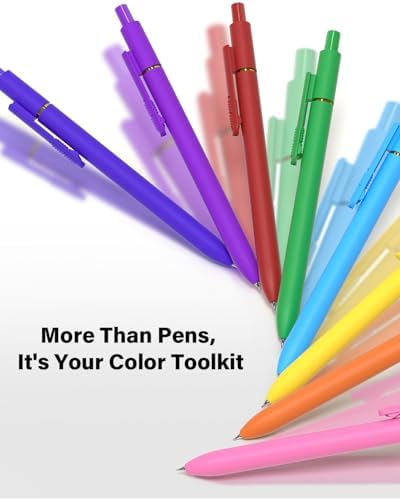 inkipen Colorful Gel Pens, 0.5mm Fine Point, 8 Pack