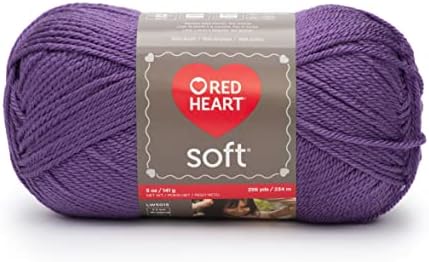 Red Heart Soft Yarn for Crocheting and Knitting, Lavender, 3-Pack