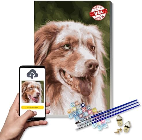Custom Paint by Numbers kit for Adults - Personalized Paint by Numbersfor Beginner Customized DIY Paint by Numbers from Photo Oil Painting on Canvas Home Wall Decor Special Handmade Gift (A:12×16 in)