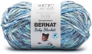 Bernat Baby Blanket Yarn for Crocheting Soft, Ocean Waves