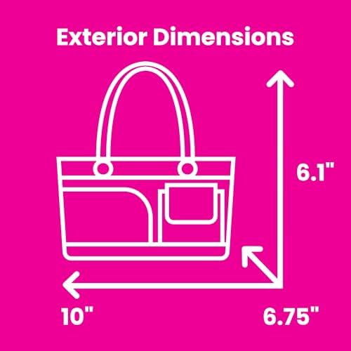Everything Mary Junior Deluxe Store & Tote Organizer – Tan Geo Craft Caddy with Handles – Collapsible Storage Bag for Sewing, Scrapbooking, Art Supplies & DIY Craft Projects