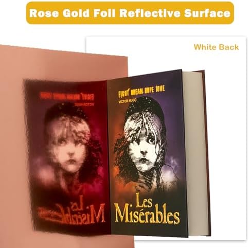 Rose Gold Cardstock 8.5x11, 92lb/250GSM Metallic Shimmer 20 Sheets