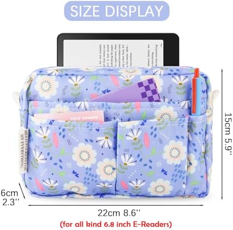 Multiple Pockets Portfolio Organizer with Zippered,Storage Pencil Pouch Bag