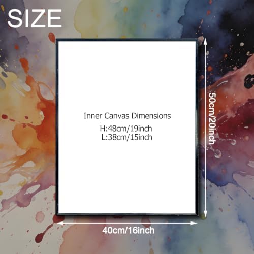 Black Blank Canvas with Floating Frame, 16x20 Inch, 1 Pack