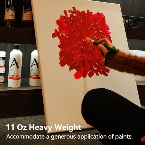 PHOENIX 22x28 Inch 2 Pack Artist Canvas - Extra Large Stretched Canvases for Painting - 3/4 Inch Profile, 100% Cotton 11 Oz. Gesso Primed White Blank Professional Canvas Oil & Acrylic Paints