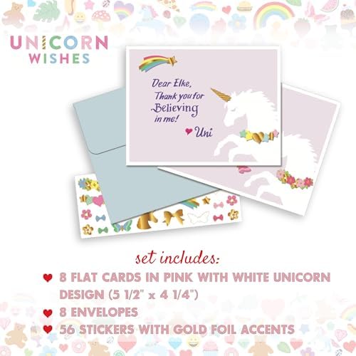 Mrs. Grossman's Design Your Own Sticker Notecards, Unicorn Wishes
