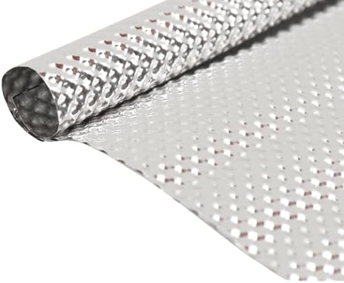 Embossed Aluminum Exhaust Heat Shield Automotive 20'' x 27.5'' High Temp Thermal Barrier Exhaust Wrap Electrical For Cars/Turbo Manifold