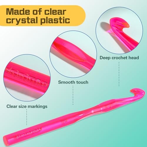QMNNMA 10 mm Crochet Hook, Large Crochet Hooks for Chunky Yarn