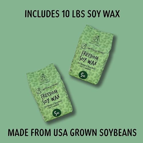 American Soy Organics Freedom Soy Wax Beads, DIY Candle Making Kit, 10 lbs