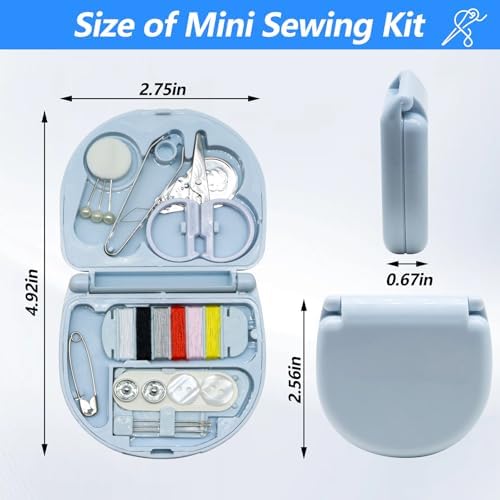 Yasdyri 4 PCS Mini Sewing Kit with Threads Scissors Hand Sewing Needles