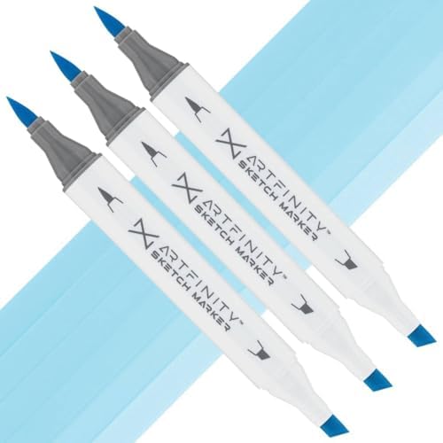 Artfinity Sketch Markers - Set of 3 - Summit B2-2, Vibrant, Professional, Dye-Based Alcohol Markers for Artists, Drawing, Travel, & More
