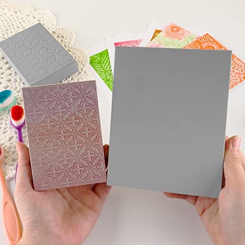 BAOFALI 8 Pcs Large Stamping Foam Grey Moldable Heart Foam Stamps Plastic Dry Foam Stamp Pad Cut and Dry Foam Stamping Foam Block for Sculpture, Modeling, DIY Arts and Handicrafts Projects