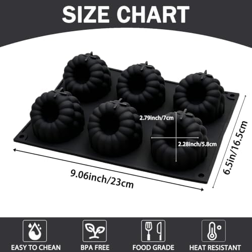 6-Cavity Raspberry Silicone Molds, 3D Fruit Shape, for Mousse Cake, Pastry