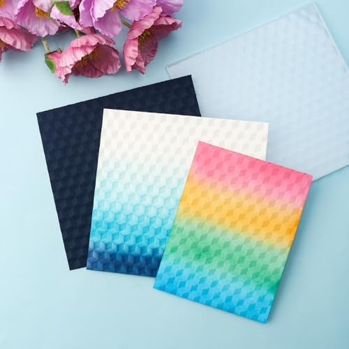 BAOFALI 3D Embossing Folder for Card Making, Space Geometry Plastic Texture Fades Embossing Folder Template for Scrapbooking Cardstock Album DIY Decoration Paper Crafting 5.9x5.9inch