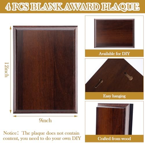 DIY Blank Wooden Award Plaques