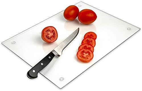 Tempered Glass Cutting Board – Long Lasting Clear Glass – Scratch Resistant, Heat Resistant, Shatter Resistant, Dishwasher Safe. (Large 12x16) (Pack of 2)