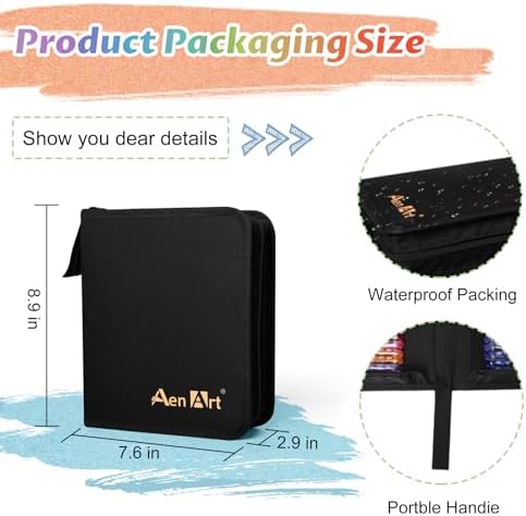 Aen Art Glitter Gel Pens with Case for Adult Coloring Books, 100 Color Glitter Pen Set 30% More Ink Neon Glitter Gel Marker for Journaling Crafting Doodling Drawing