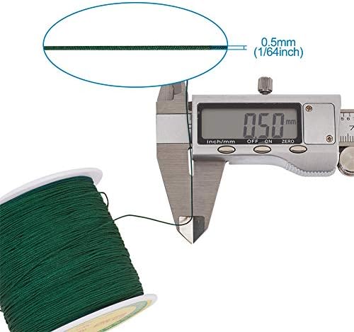 Elecrelive 150Yard Braided Nylon Crafting Thread Dark Green Beading String